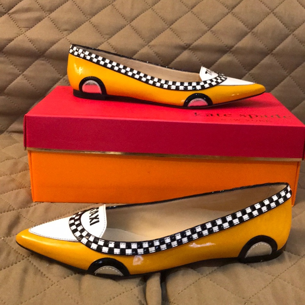 Kate Spade Taxi Yellow Patent Flat 7M